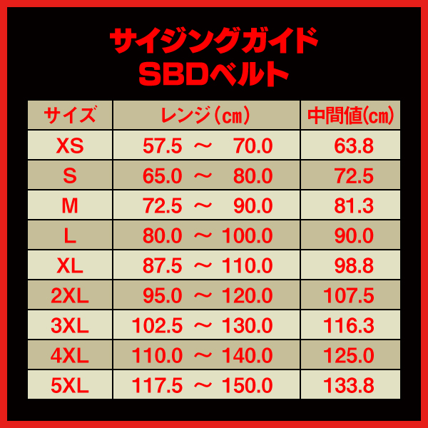 SBD パワーリフティングベルト13mm Mサイズ-