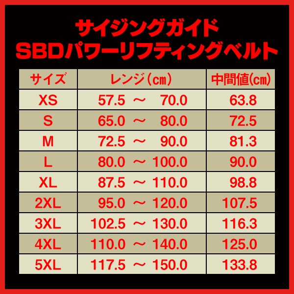 【SBD】パワーリフティングベルト Mサイズ(新型)